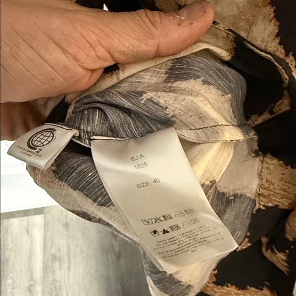 GANNI - silk linen leopard print wrap dress - Picture 7 of 8